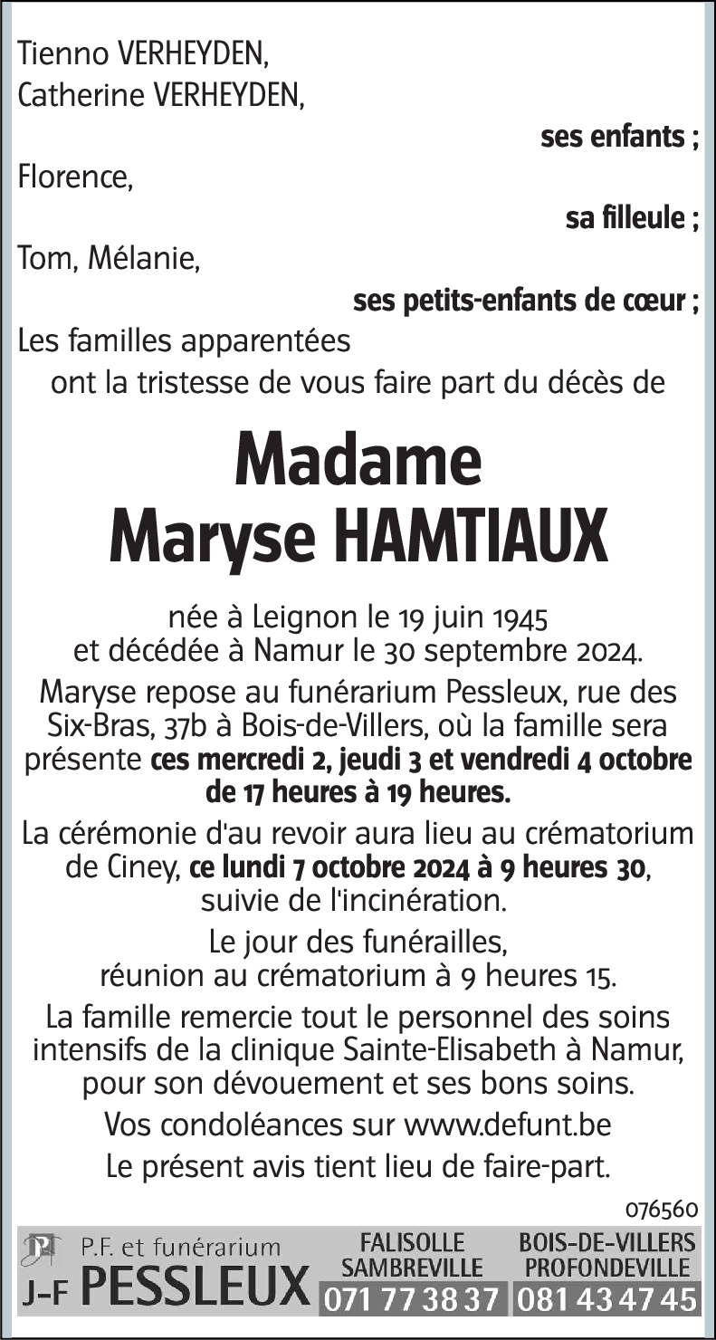 Maryse HAMTIAUX