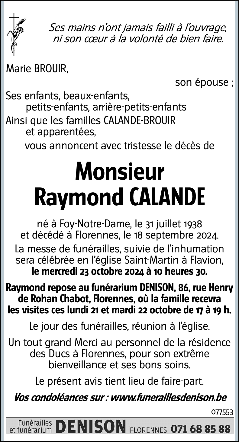 Raymond CALANDE