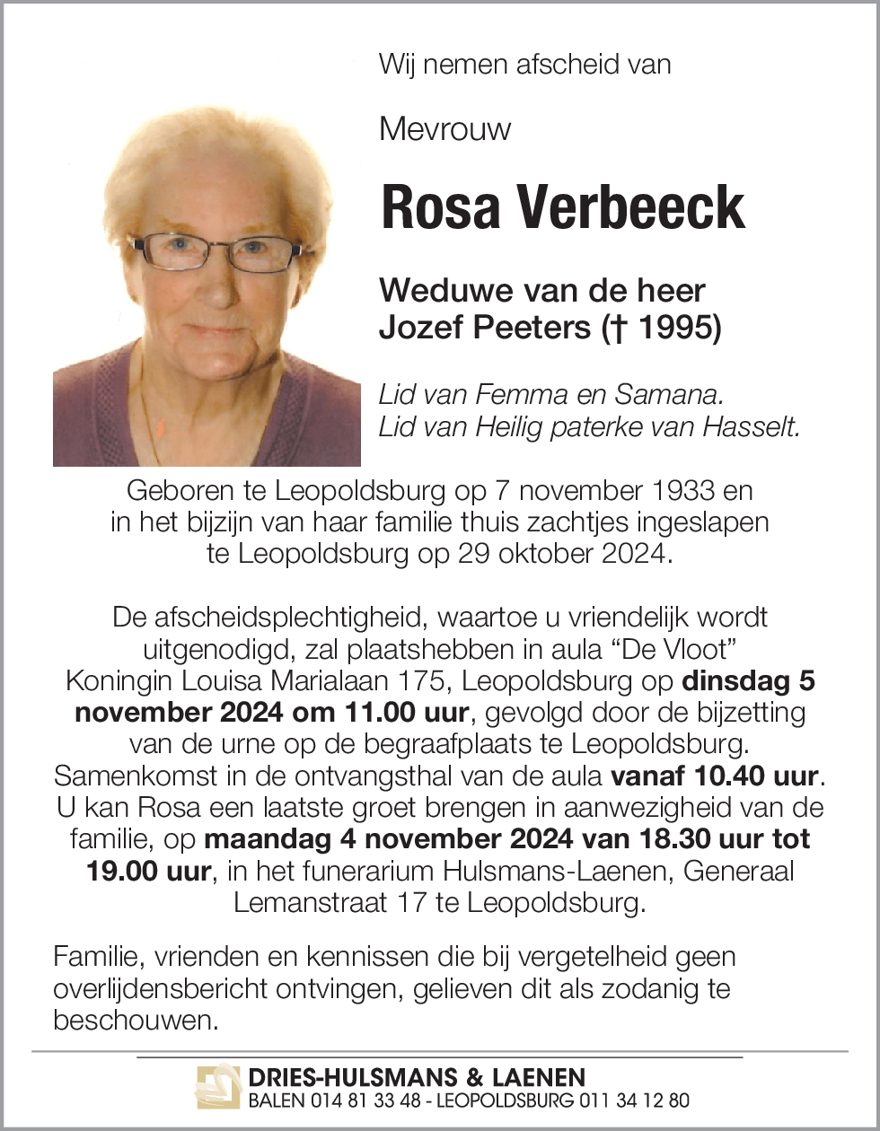 Rosa Verbeeck