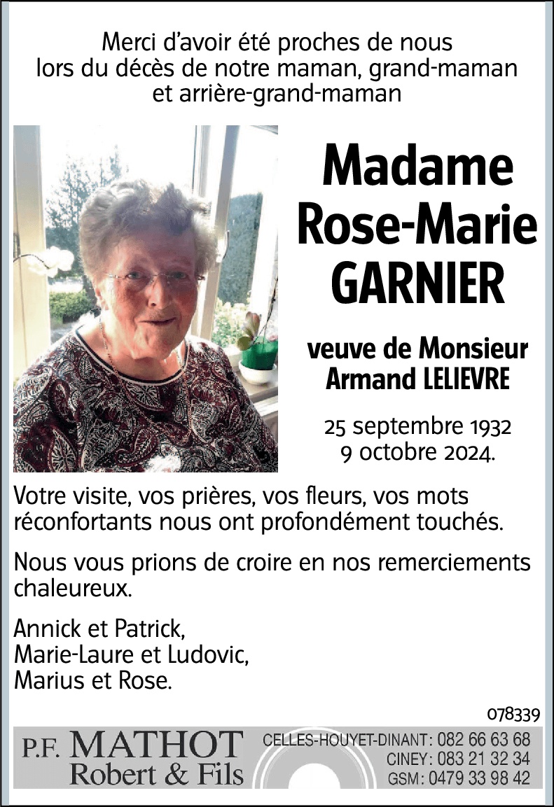 Rose-Marie GARNIER