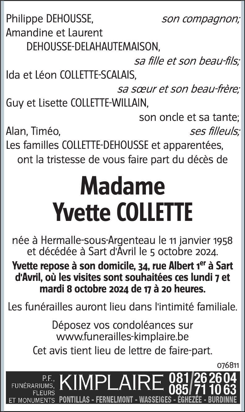 Yvette COLLETTE