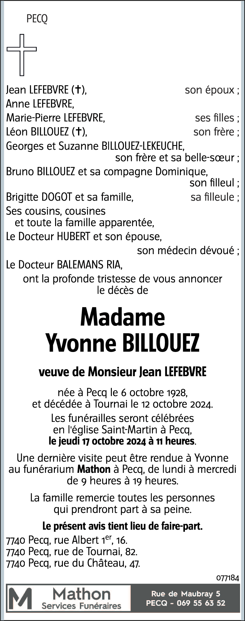 Yvonne BILLOUEZ