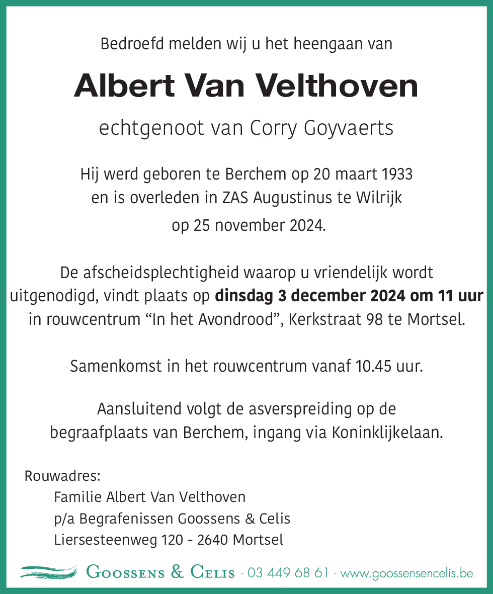 Albert Van Velthoven