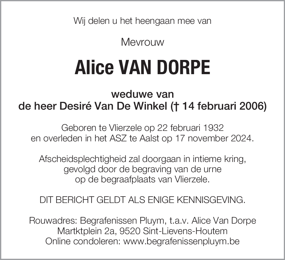 Alice Van Dorpe