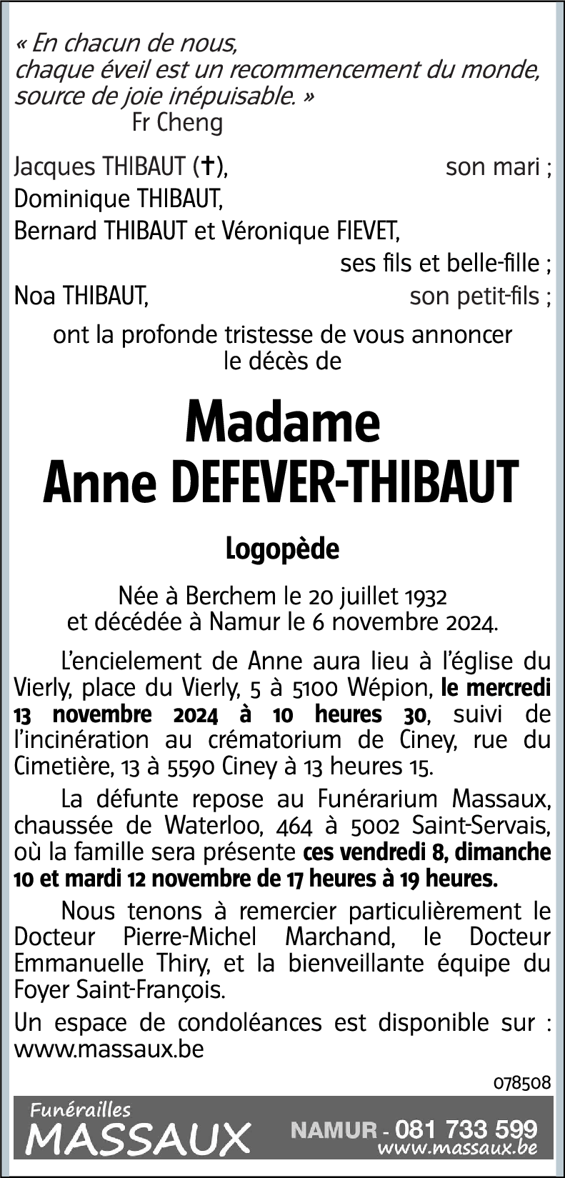 Anne Defever-Thibaut