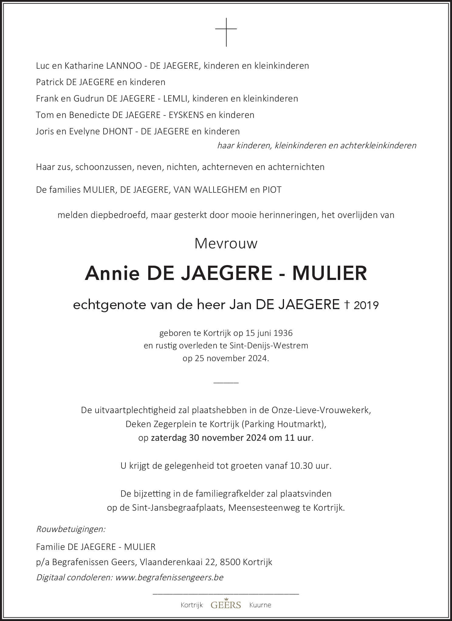 Annie De Jaegere - Mulier