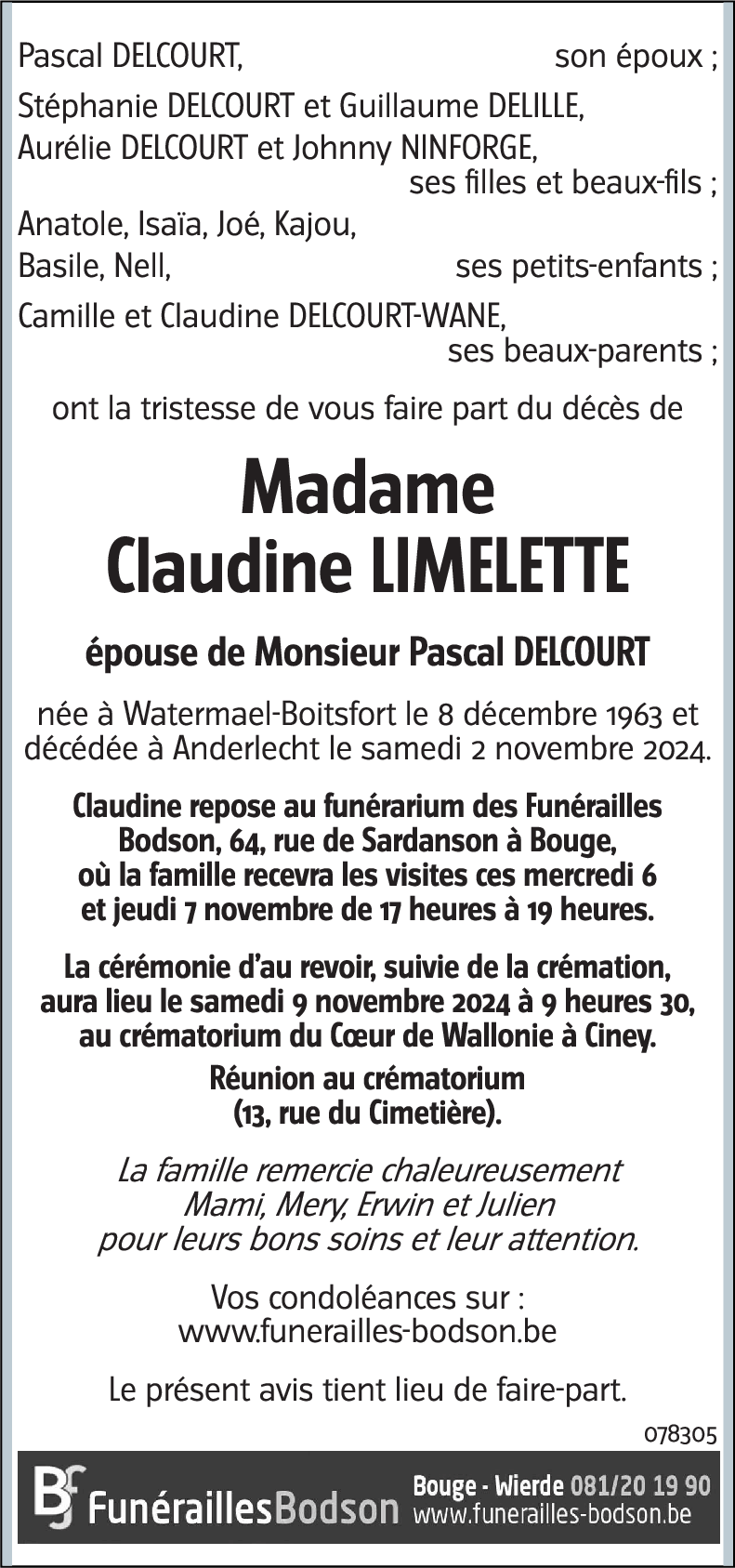 Claudine LIMELETTE