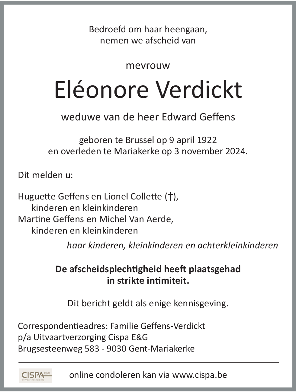 Eléonore Verdickt