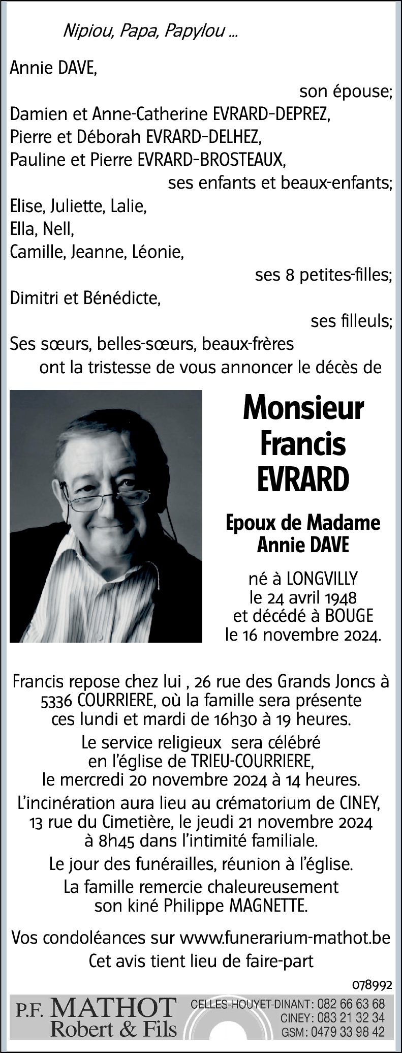 Francis EVRARD