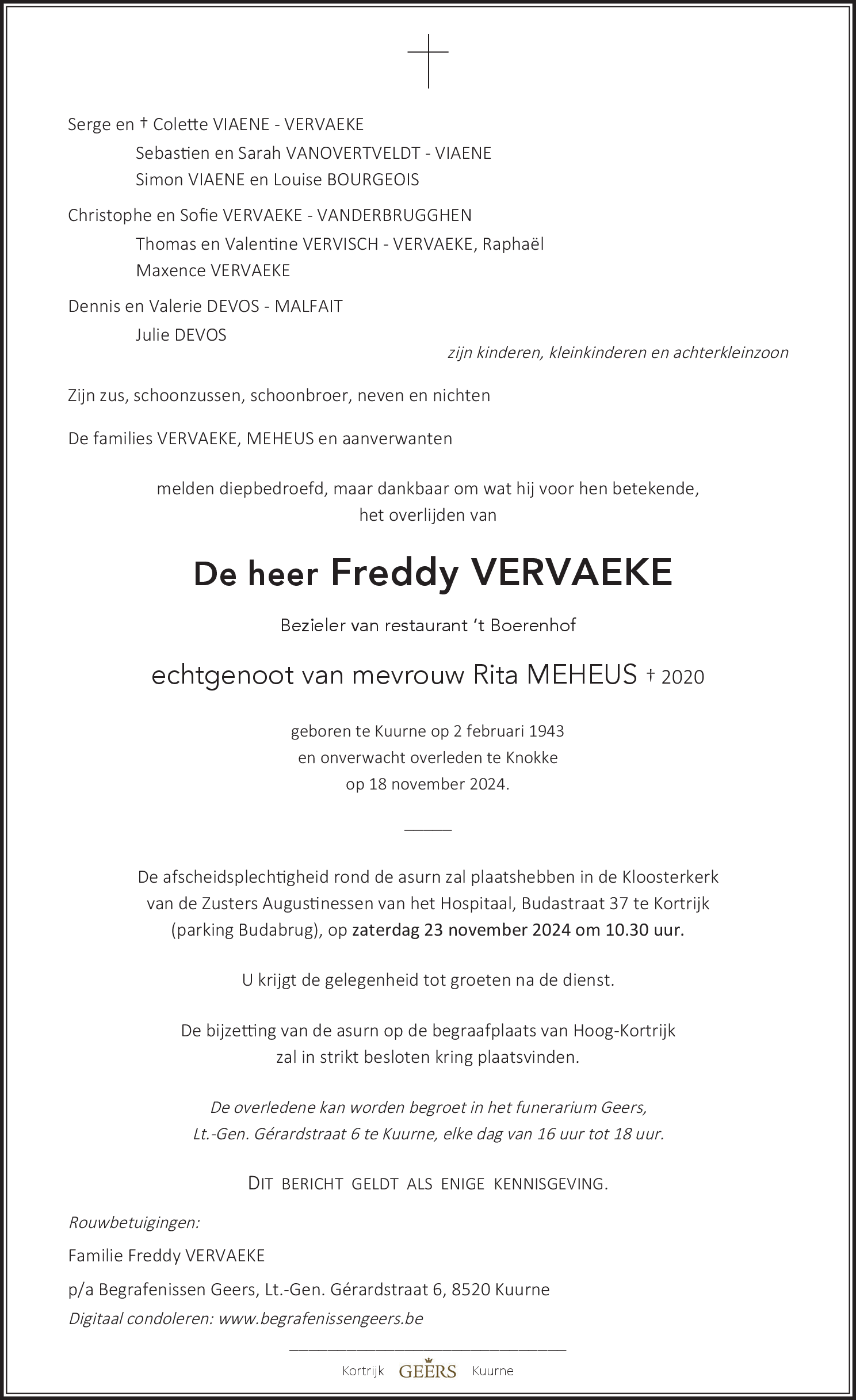 Freddy VERVAEKE