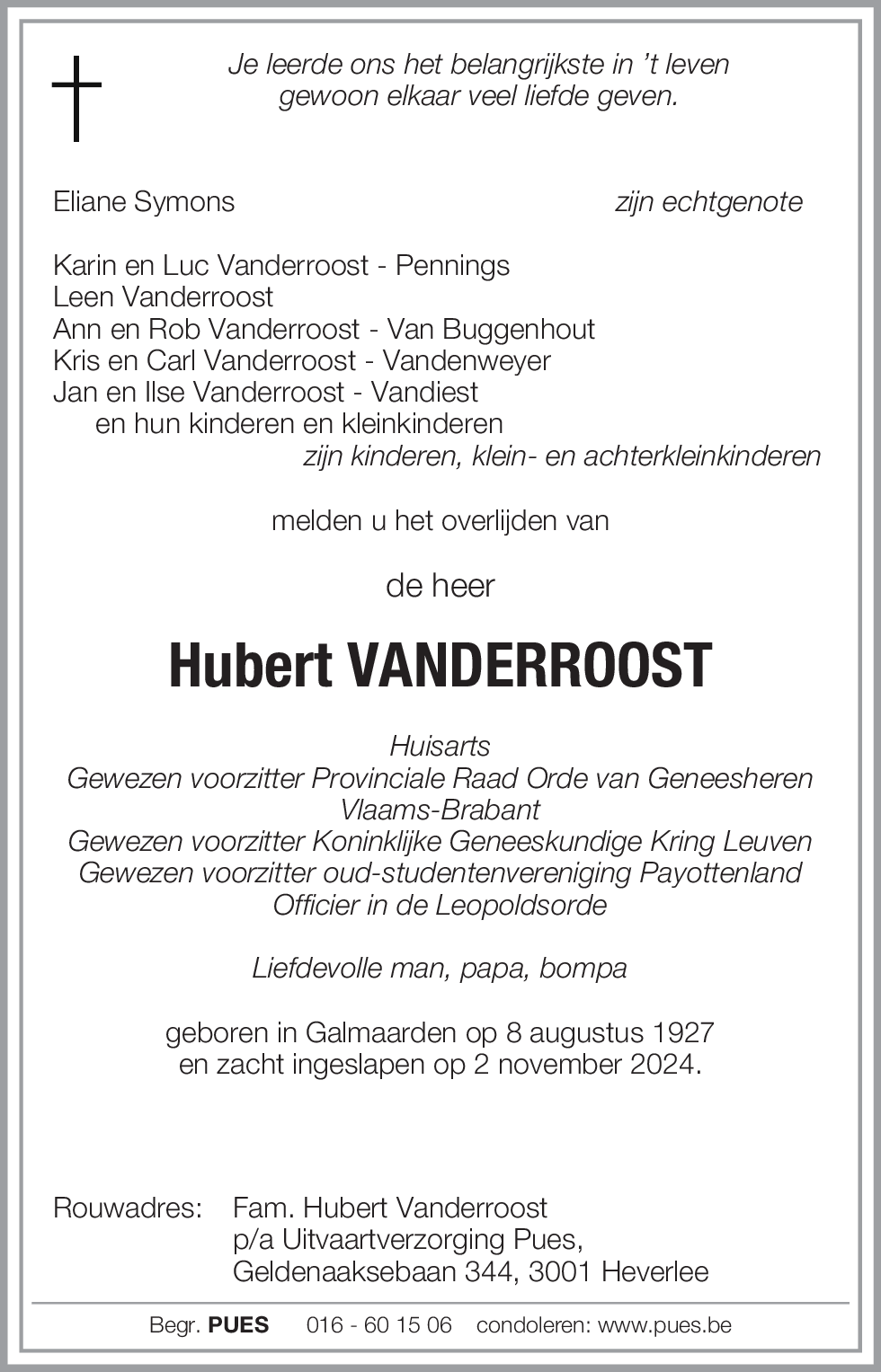 Hubert Vanderroost