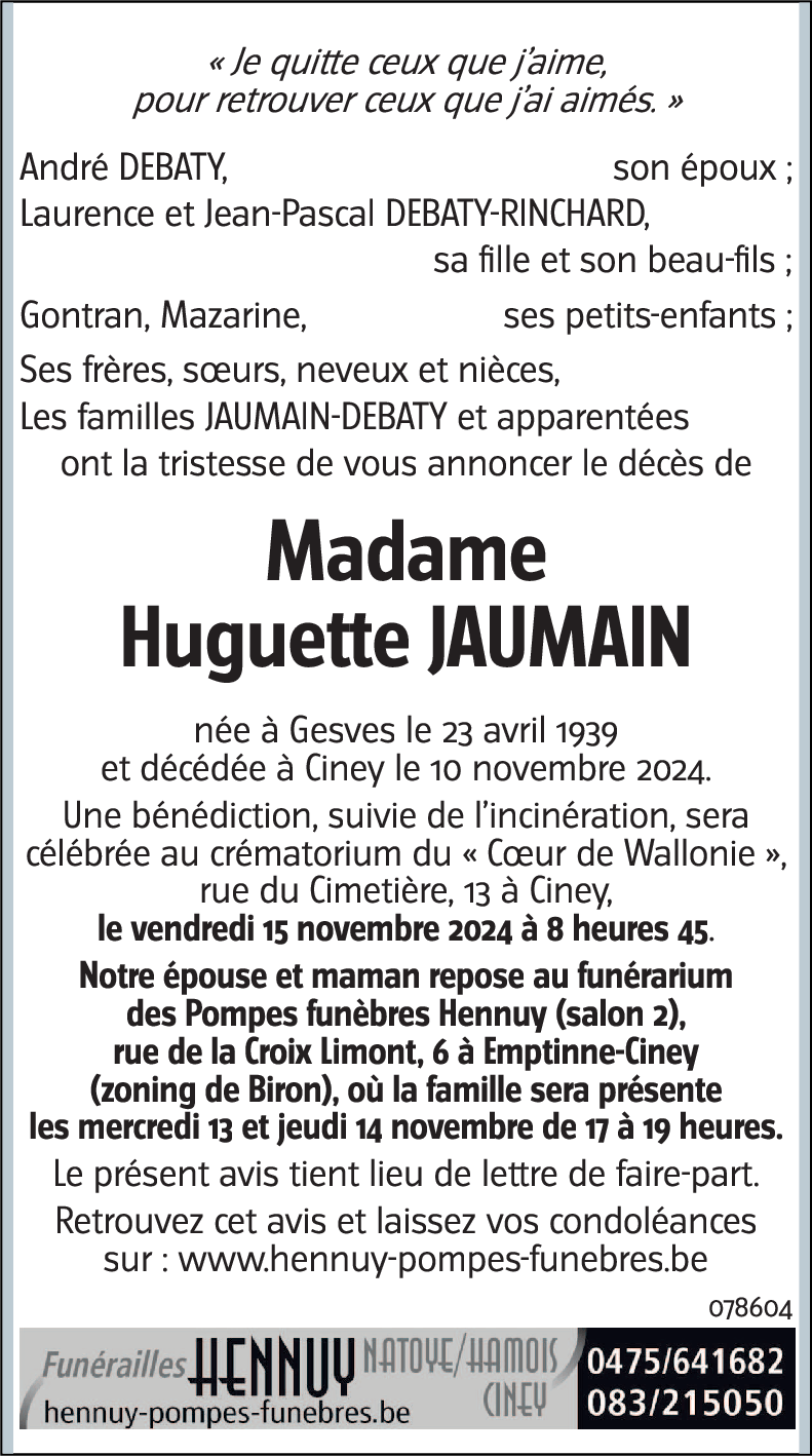 Huguette JAUMAIN