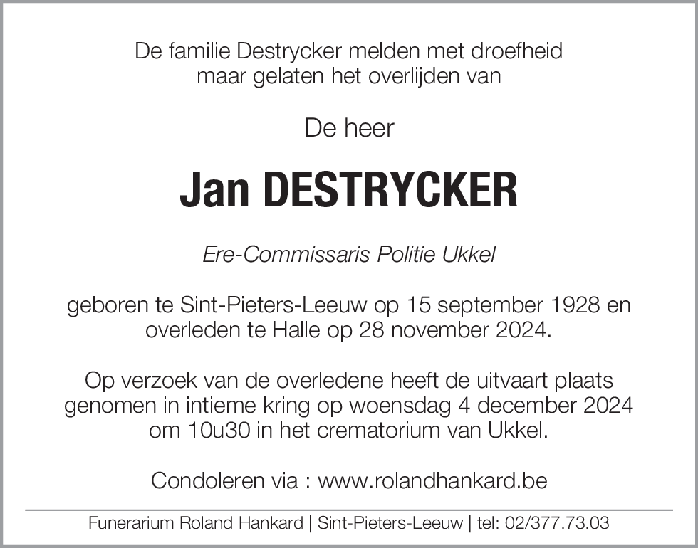 Jan Destrycker