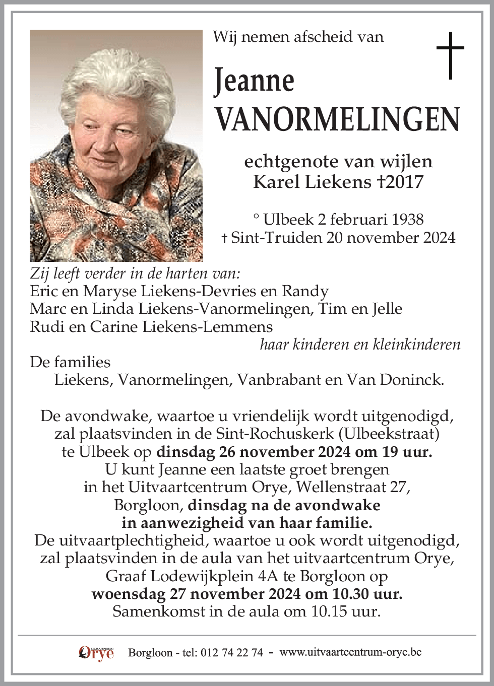 Jeanne Vanormelingen