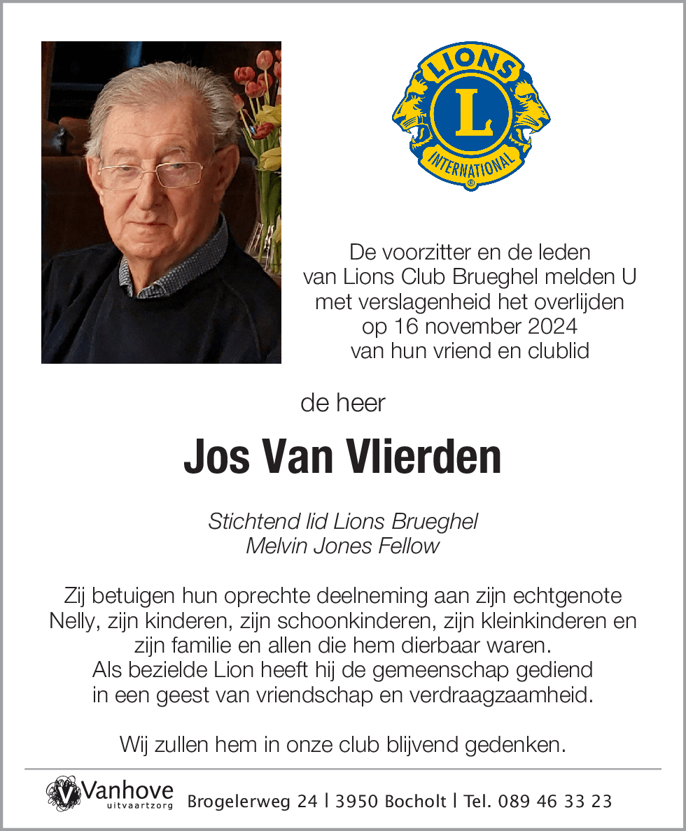 Jos Van Vlierden