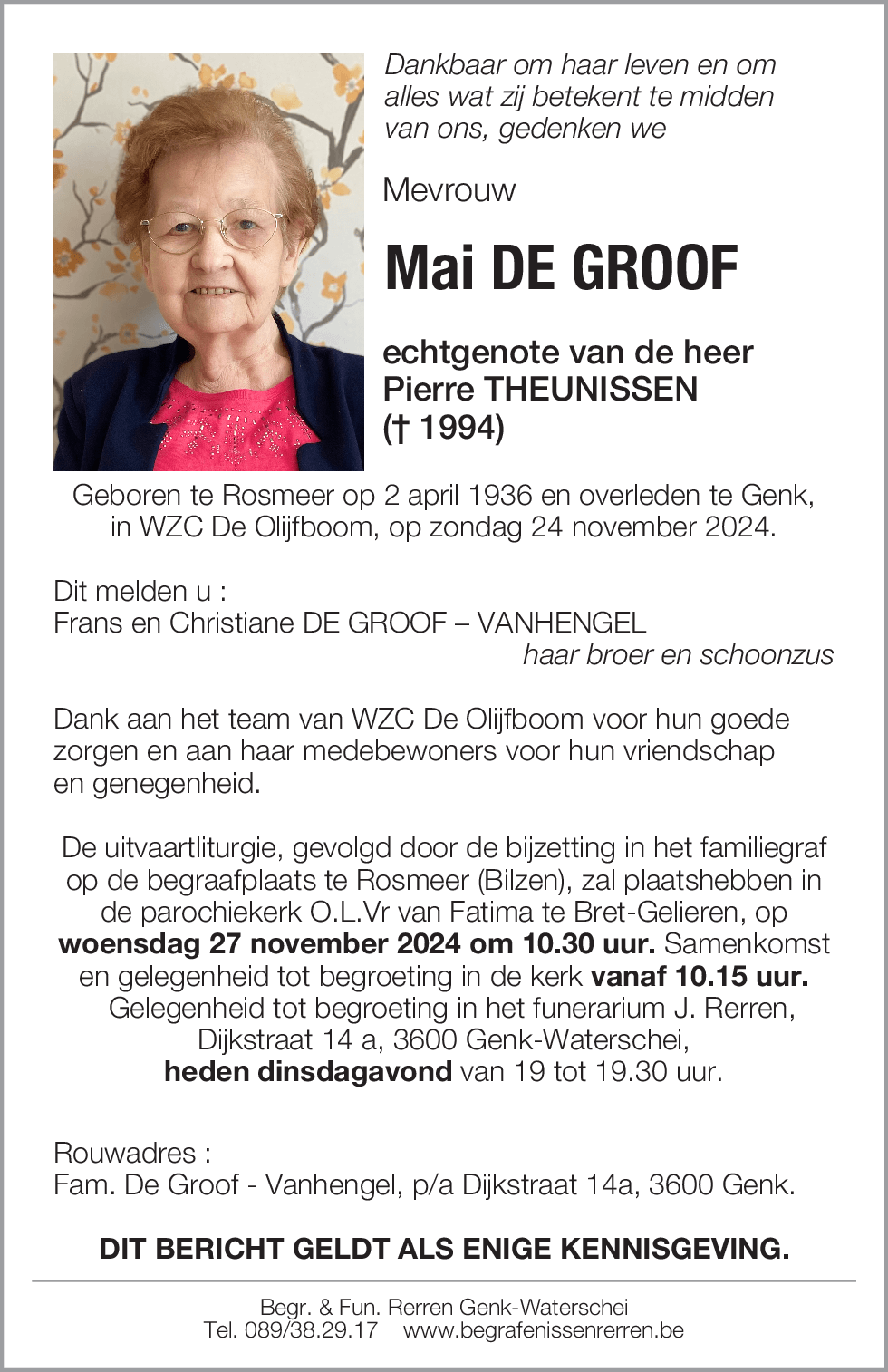 Mai DE GROOF