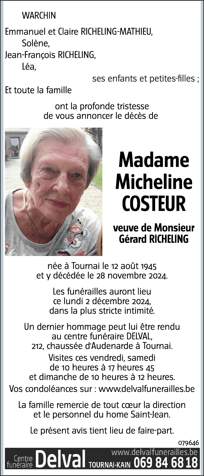 Micheline COSTEUR