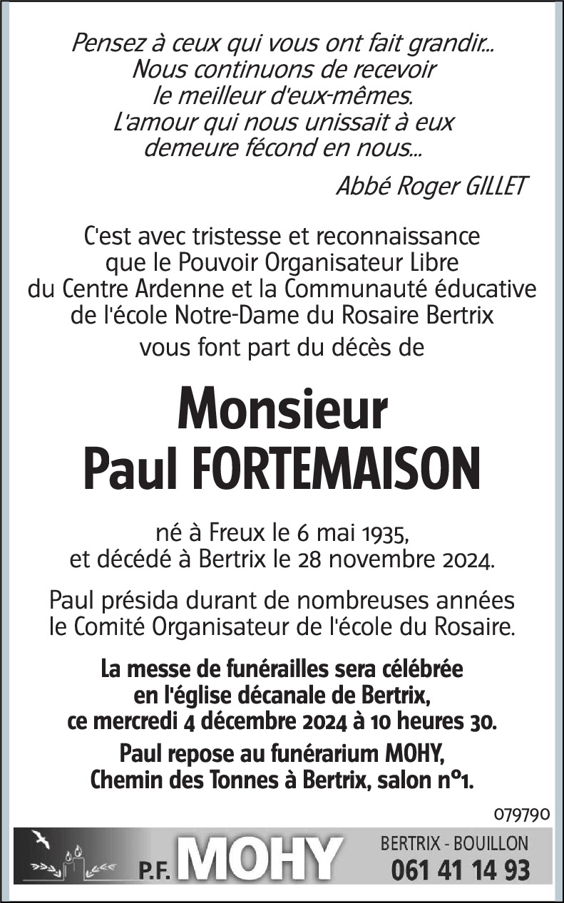 Paul FORTEMAISON