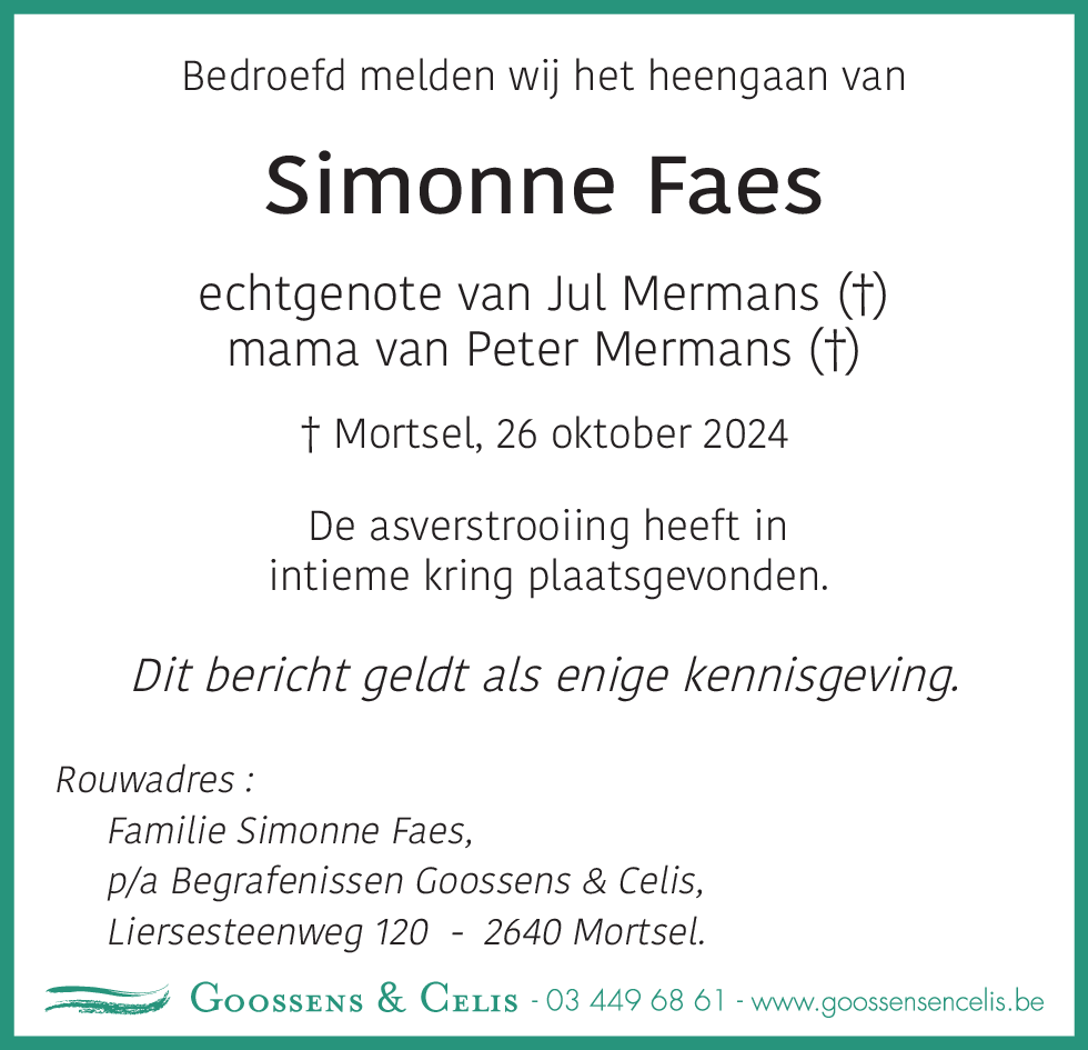 Simonne Faes