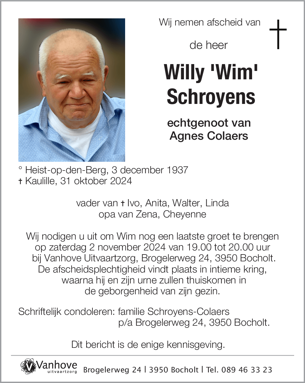 Willy 'Wim' Schroyens