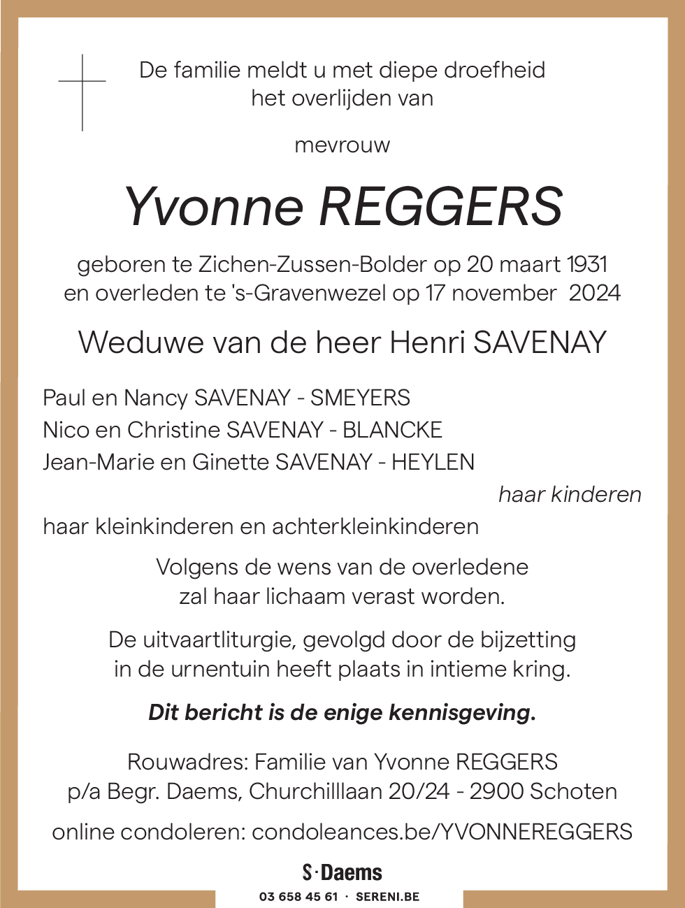 Yvonne REGGERS