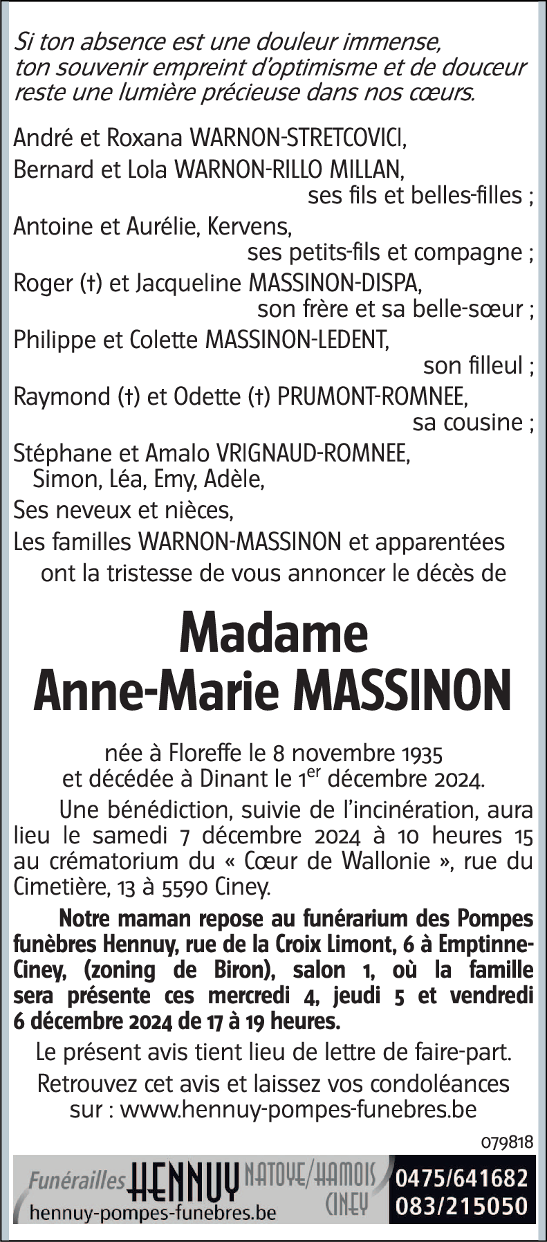 Anne-Marie MASSINON