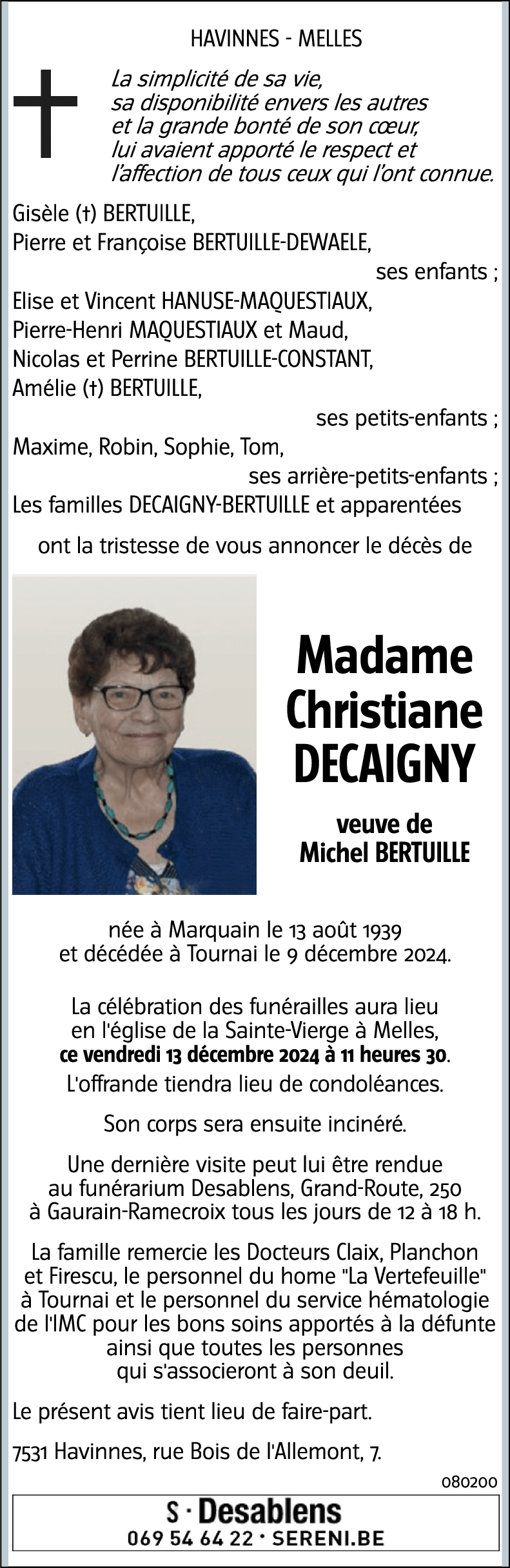 Christiane DECAIGNY