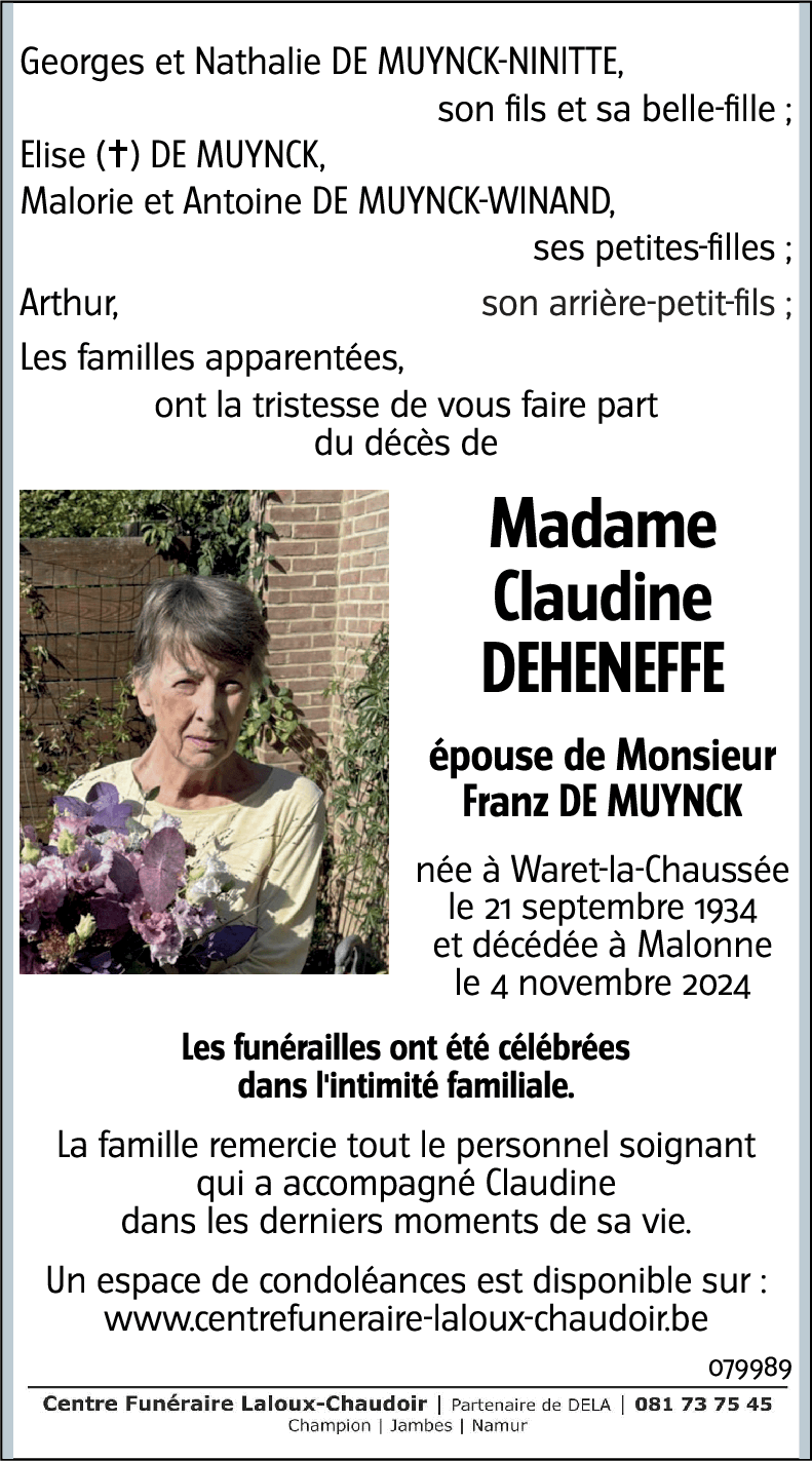 Claudine DEHENEFFE