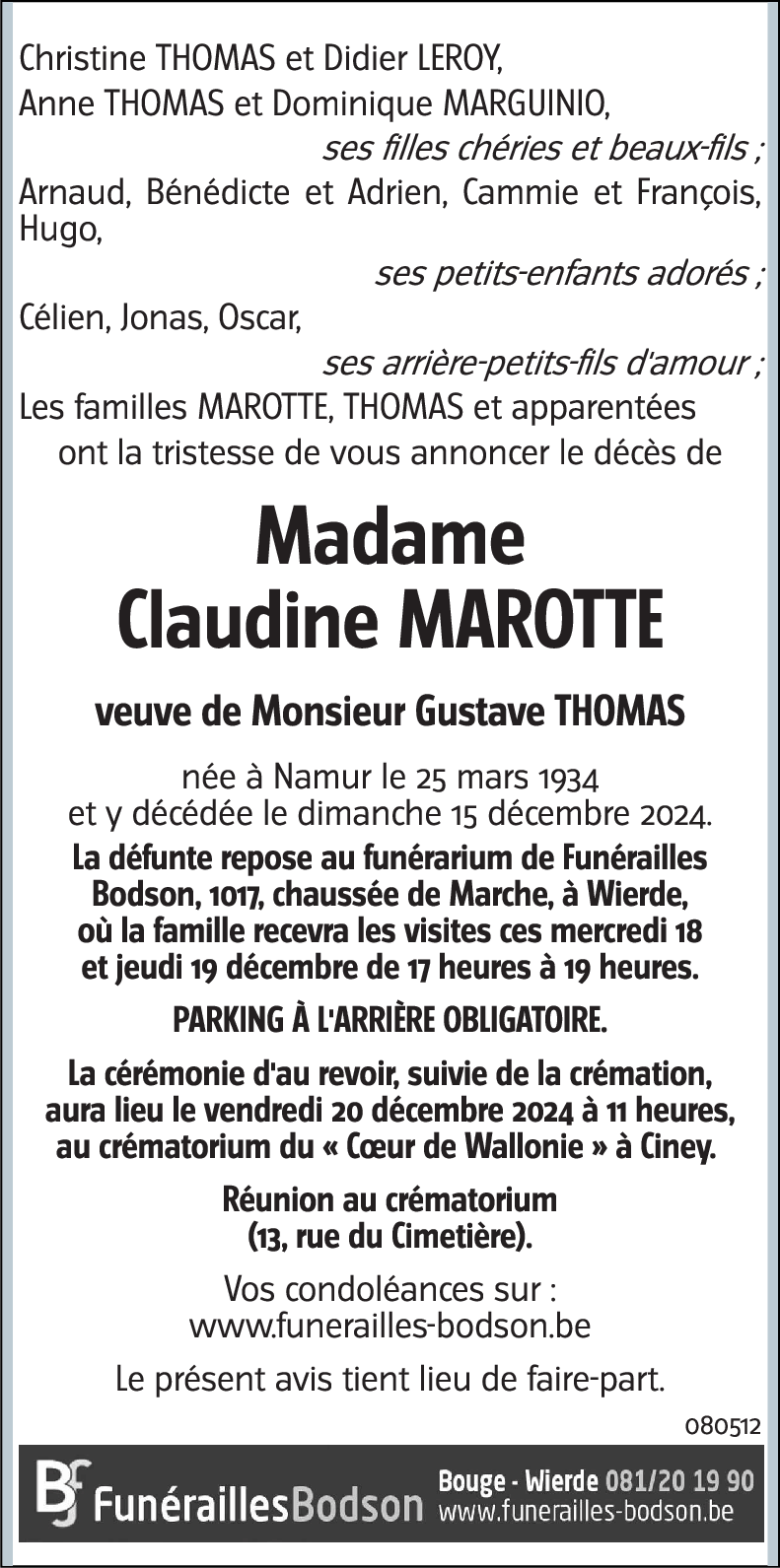 Claudine MAROTTE