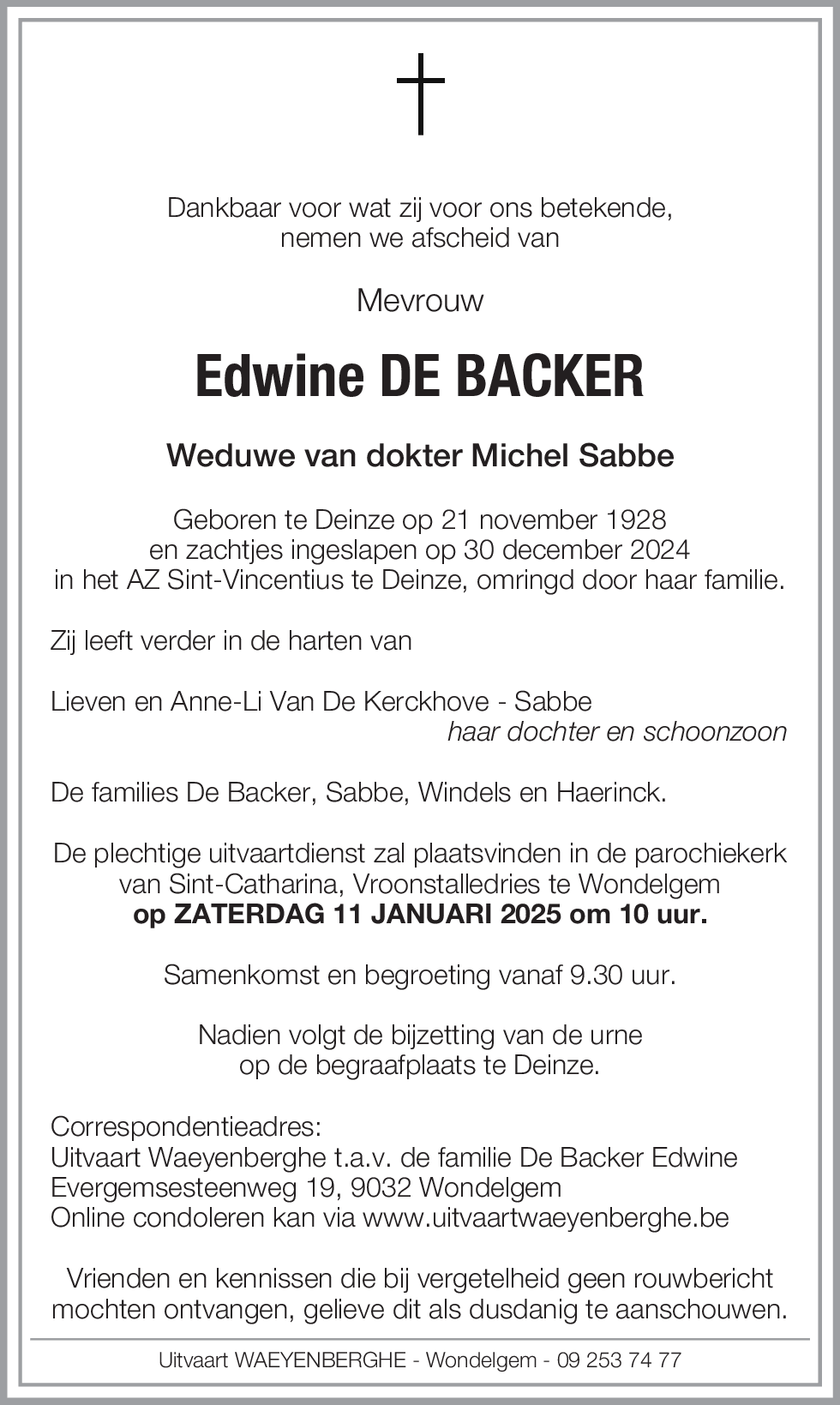 Edwine De Backer