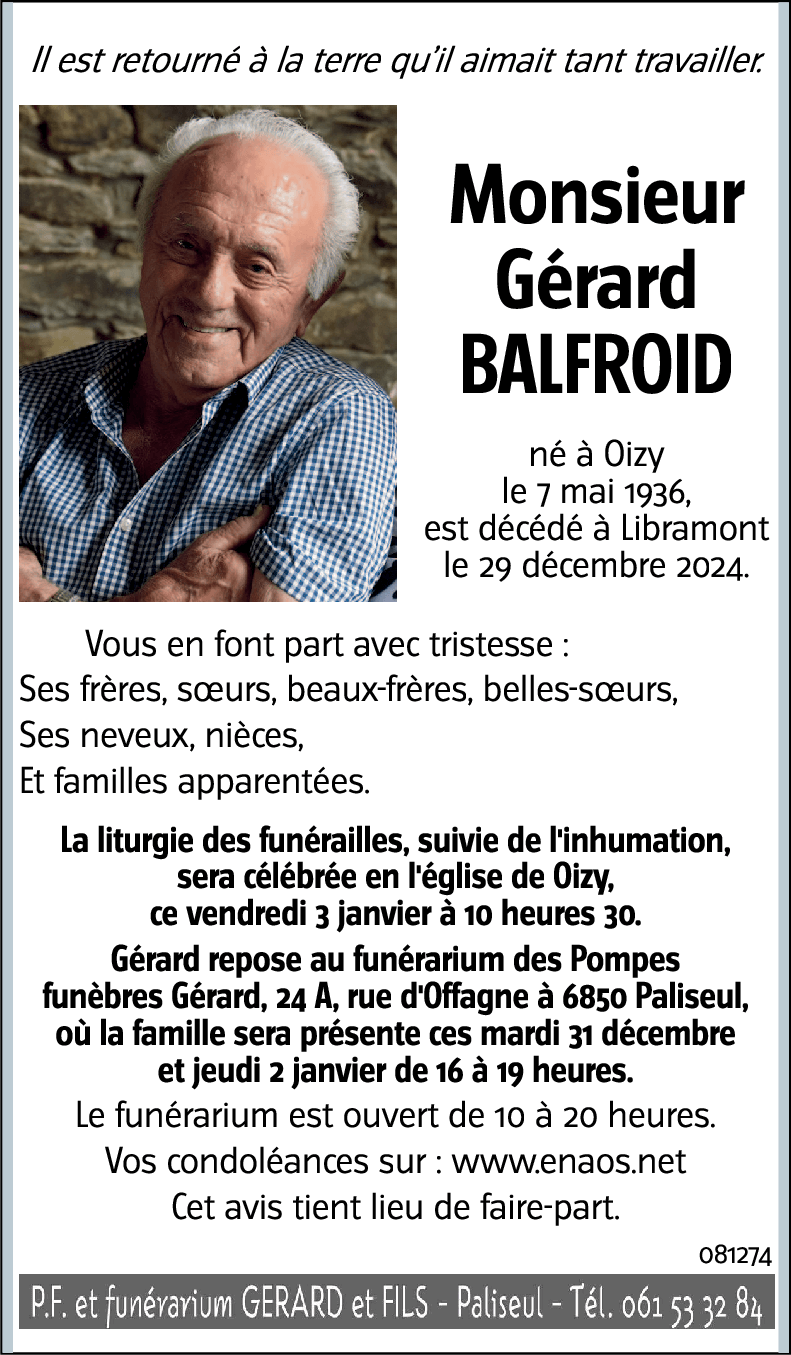 Gérard BALFROID