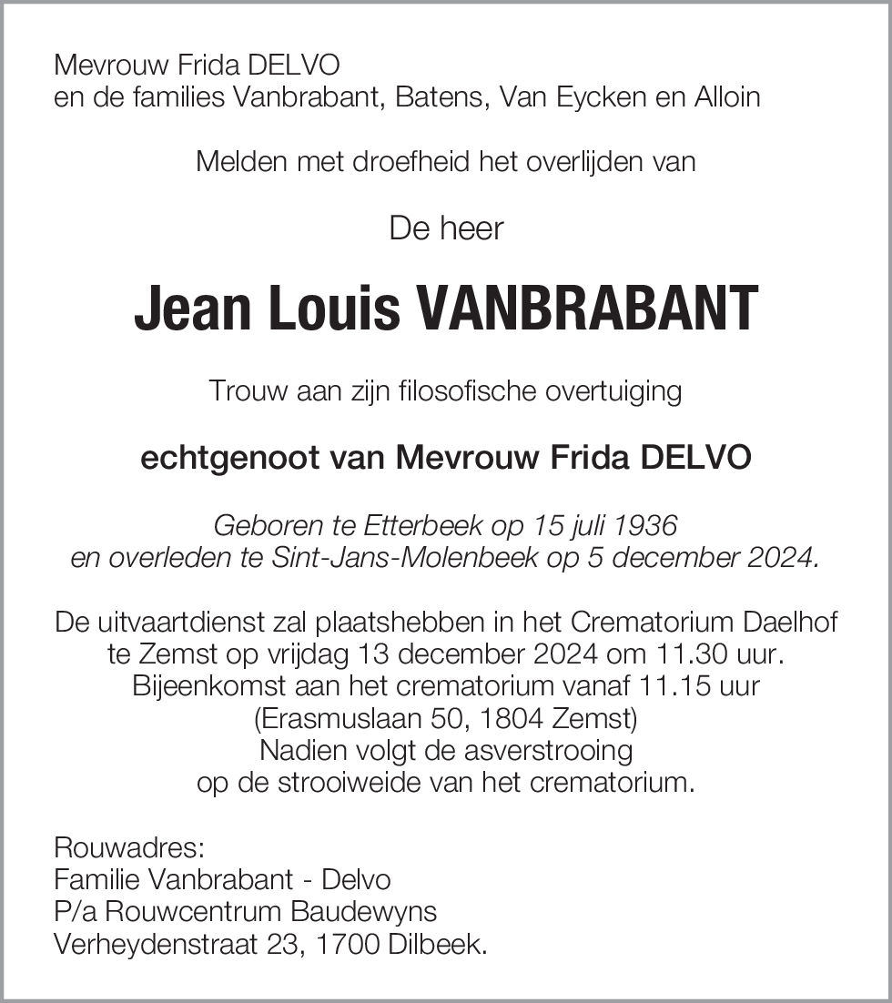 Jean Louis VANBRABANT