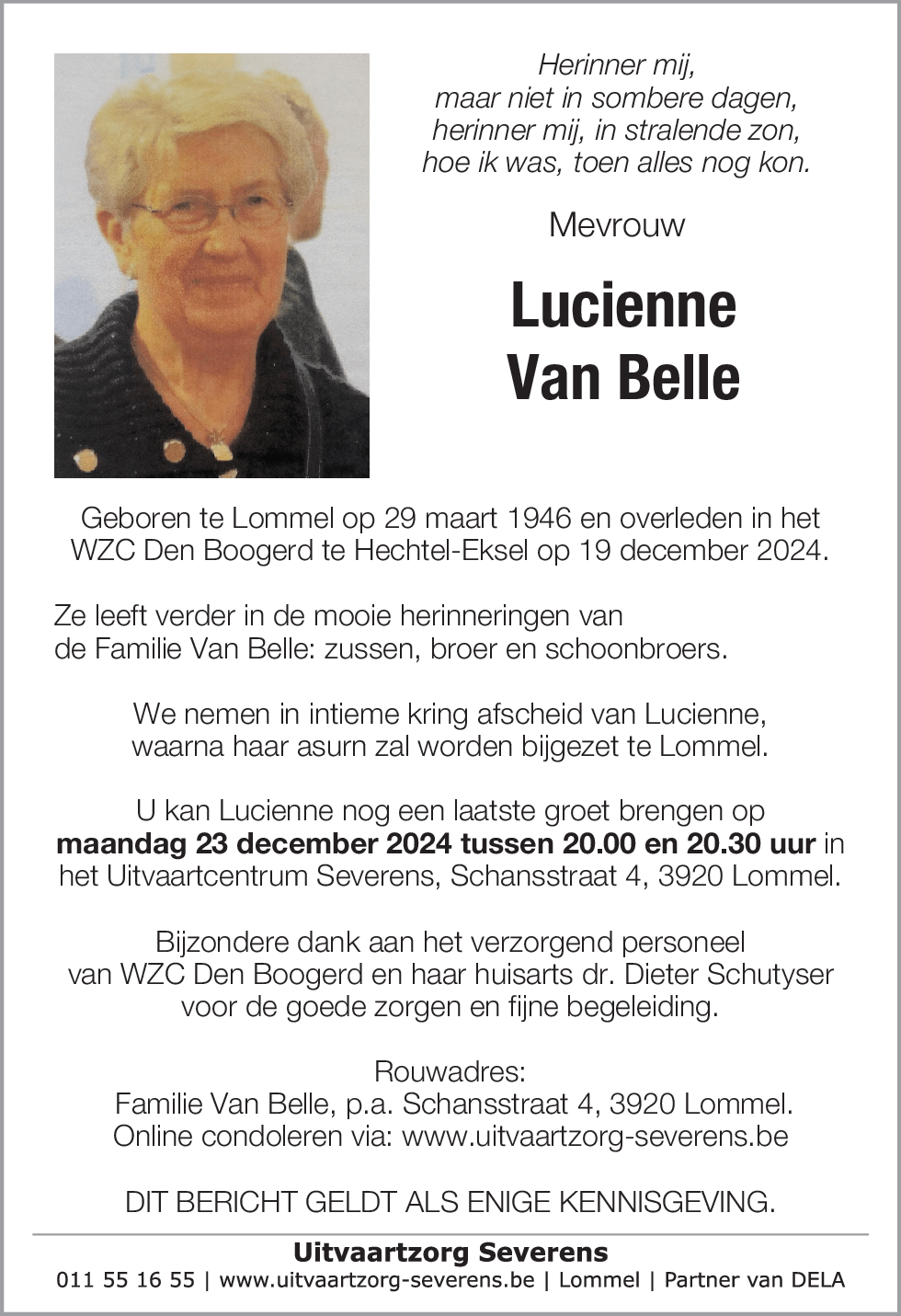 Lucienne Van Belle