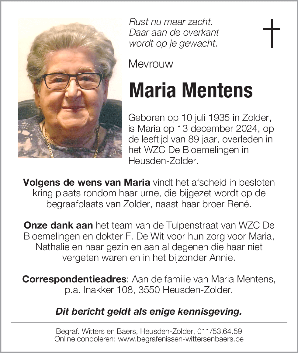 Maria Mentens