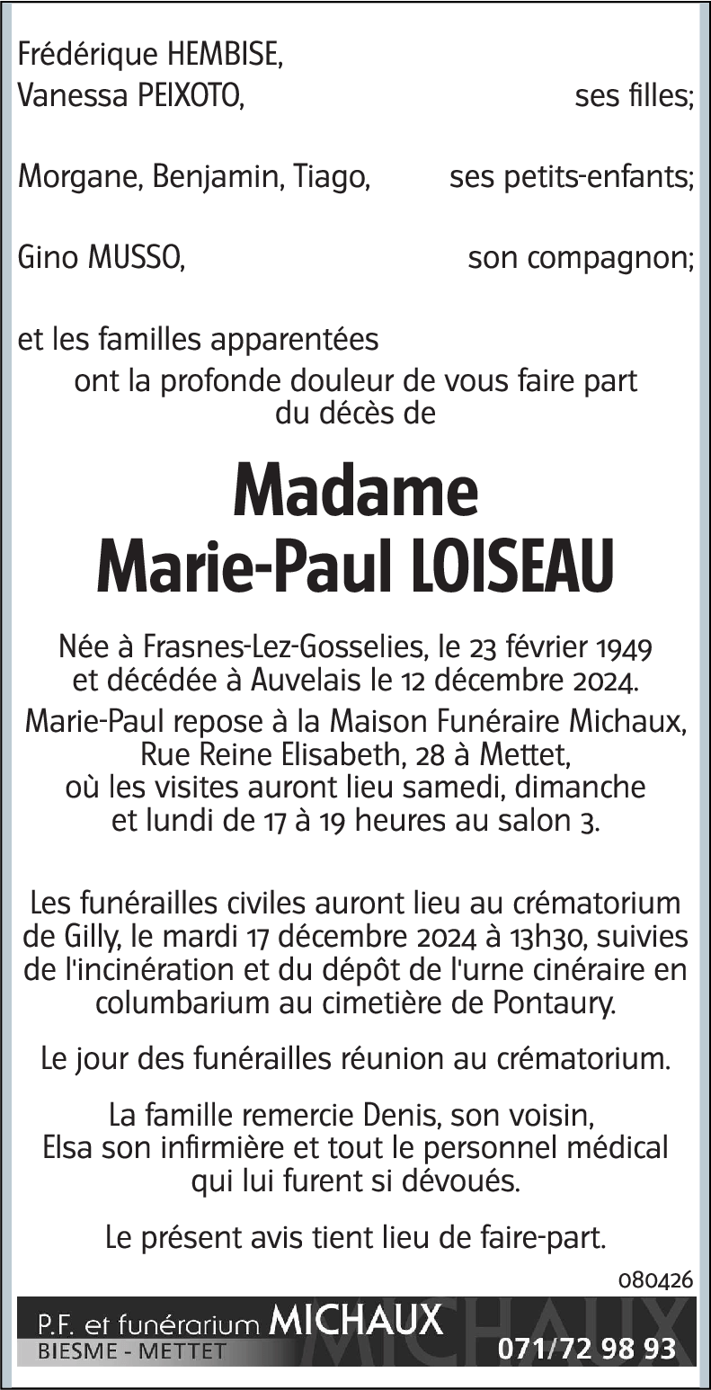 Marie-Paule LOISEAU