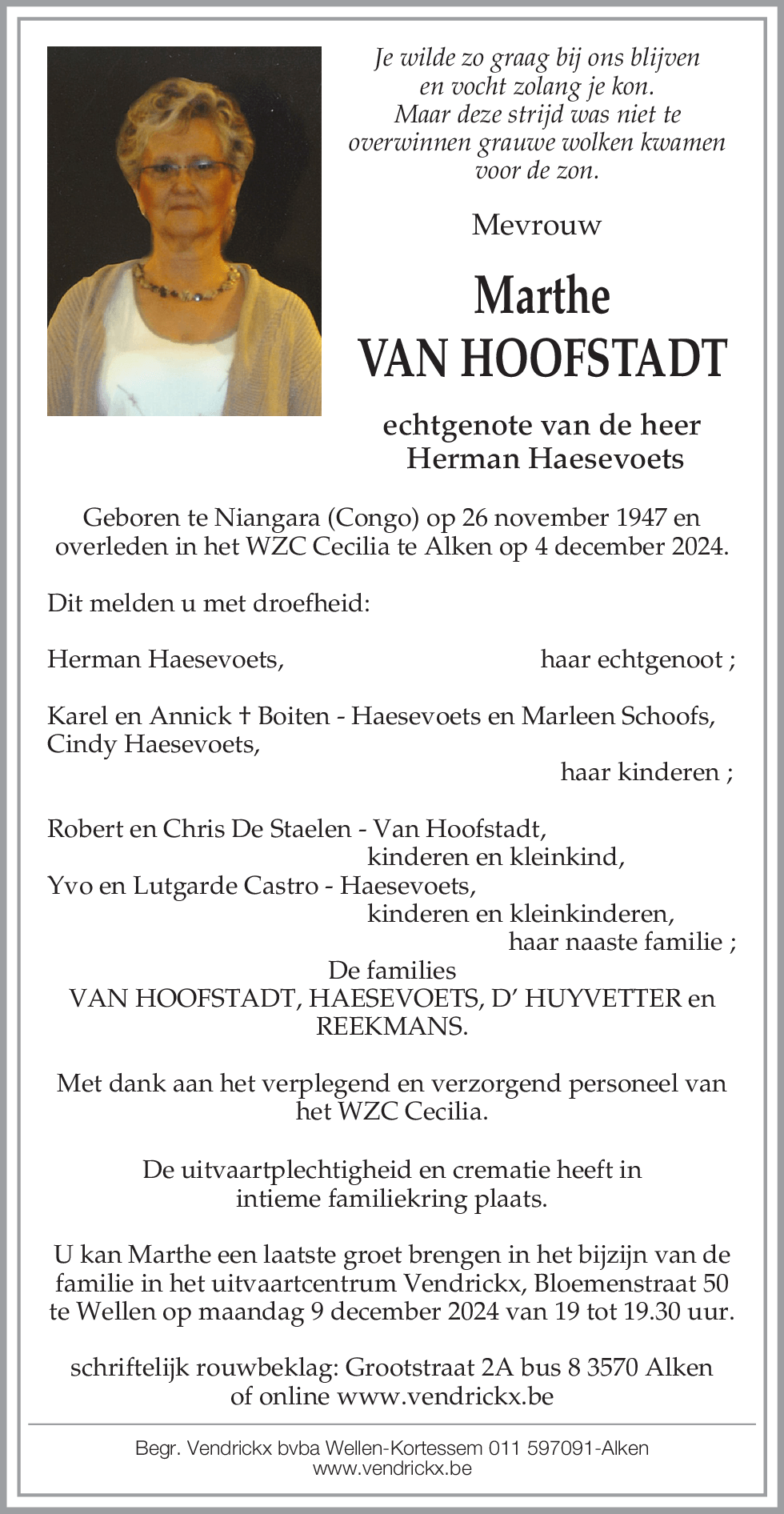 Marthe Van Hoofstadt