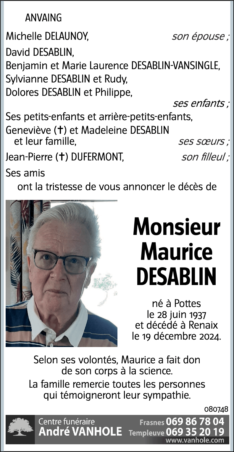 Maurice DESABLIN