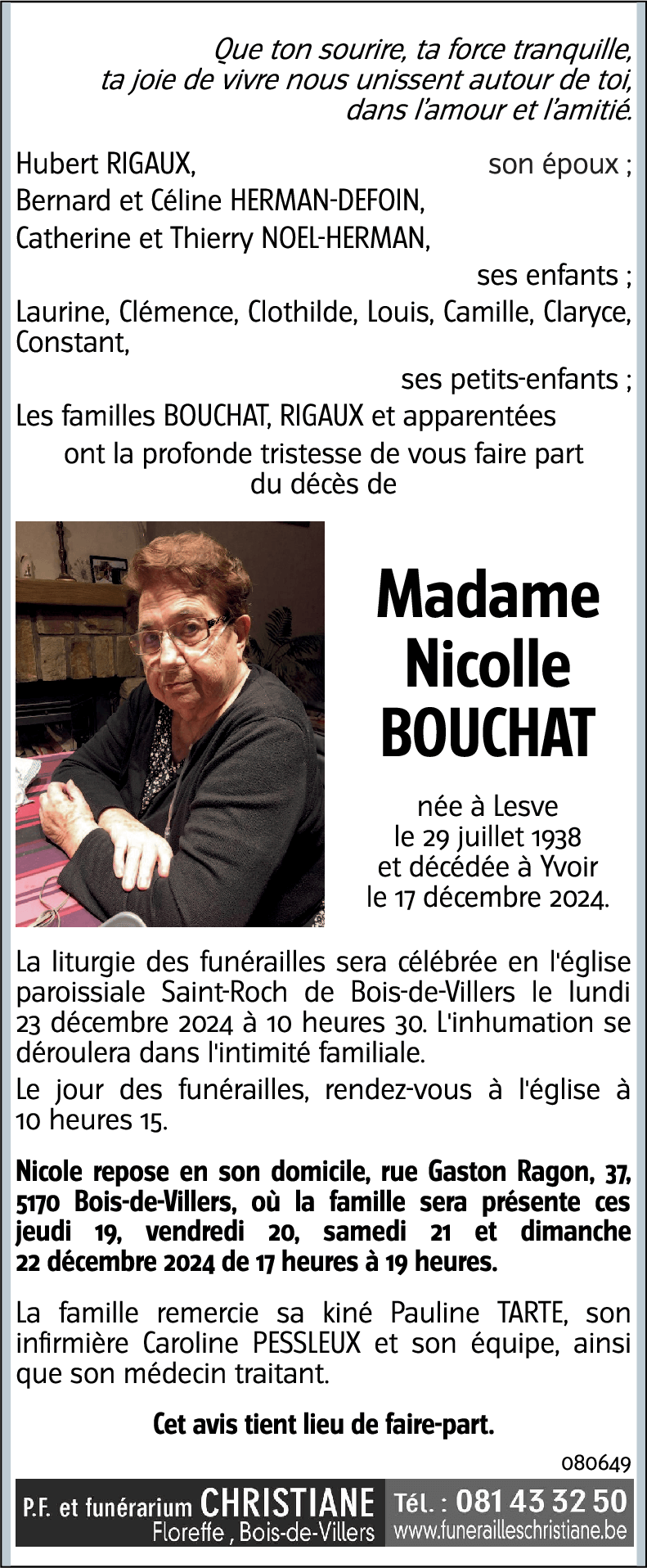 Nicolle BOUCHAT