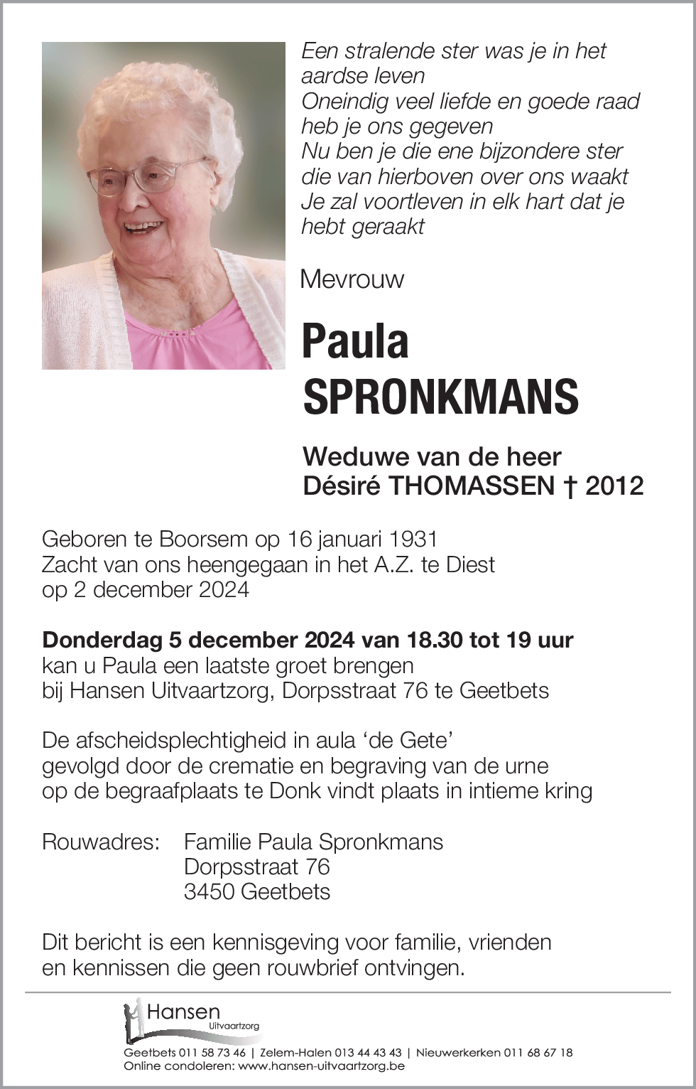 Paula SPRONKMANS