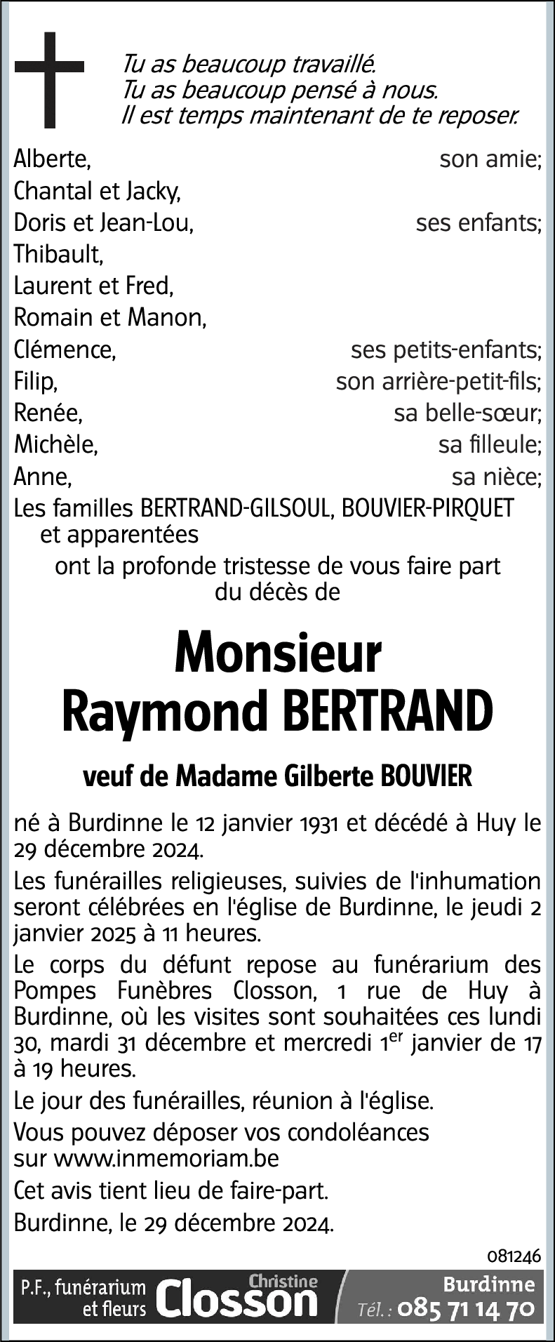 Raymond BERTRAND