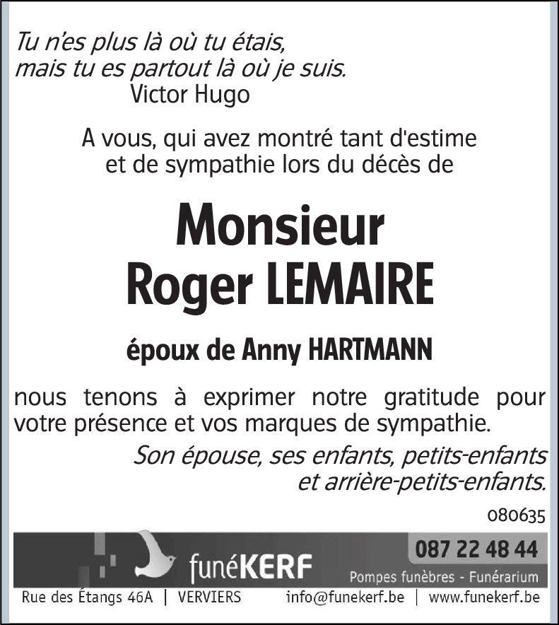 Roger LEMAIRE