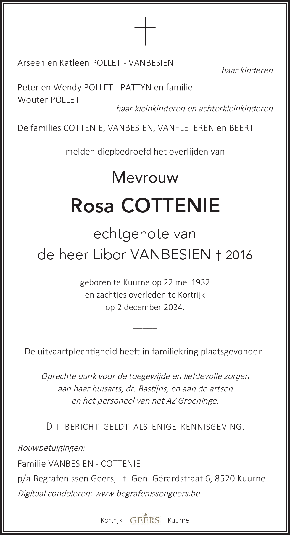 Rosa Vanbesien - Cottenie