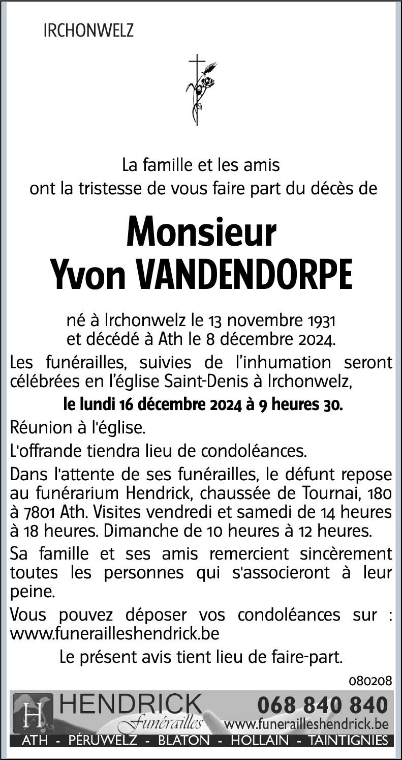 YVON VANDENDORPE