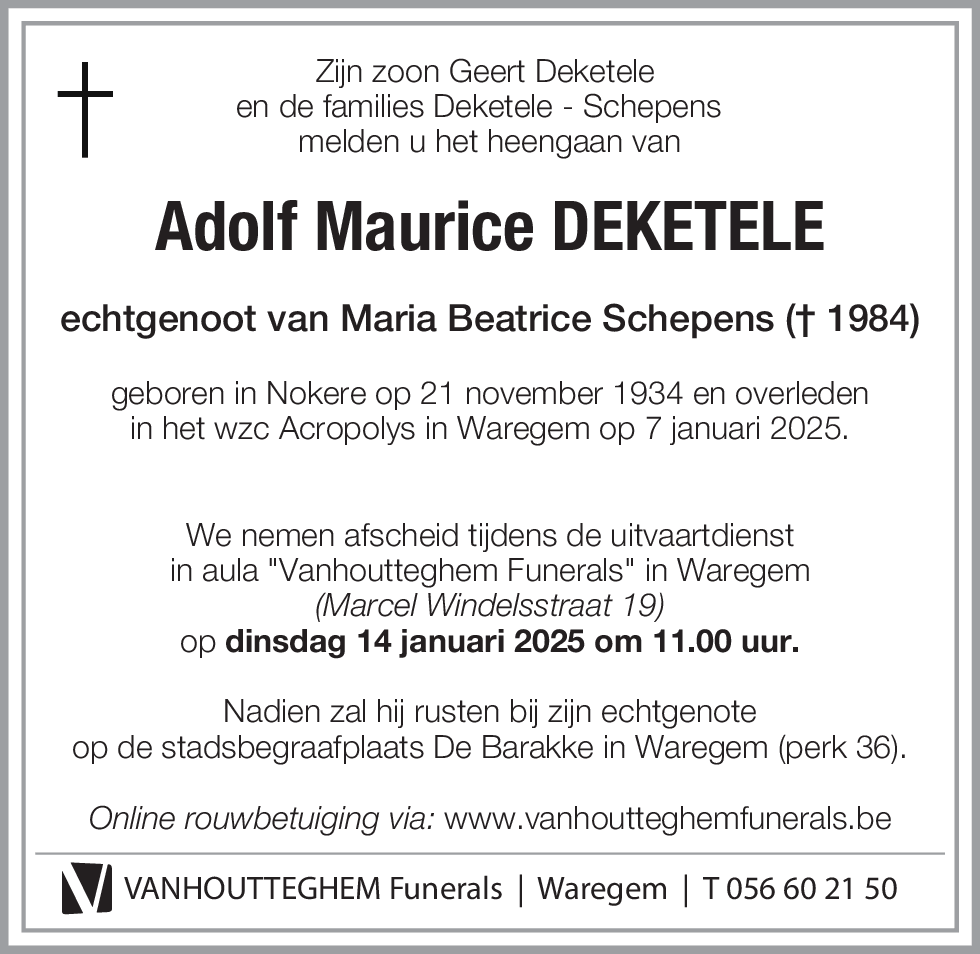 Adolf Maurice DEKETELE
