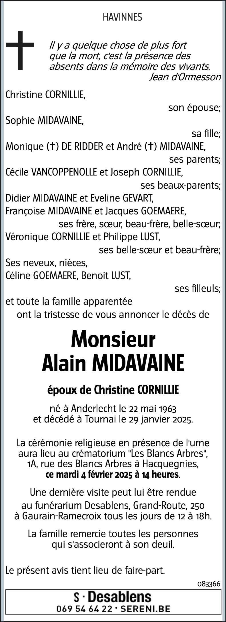 Alain MIDAVAINE