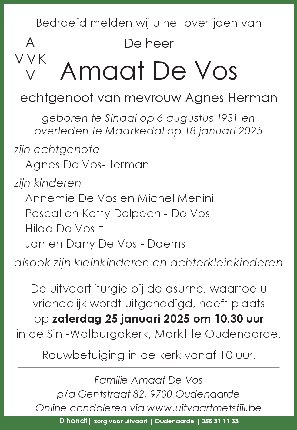 Amaat De Vos