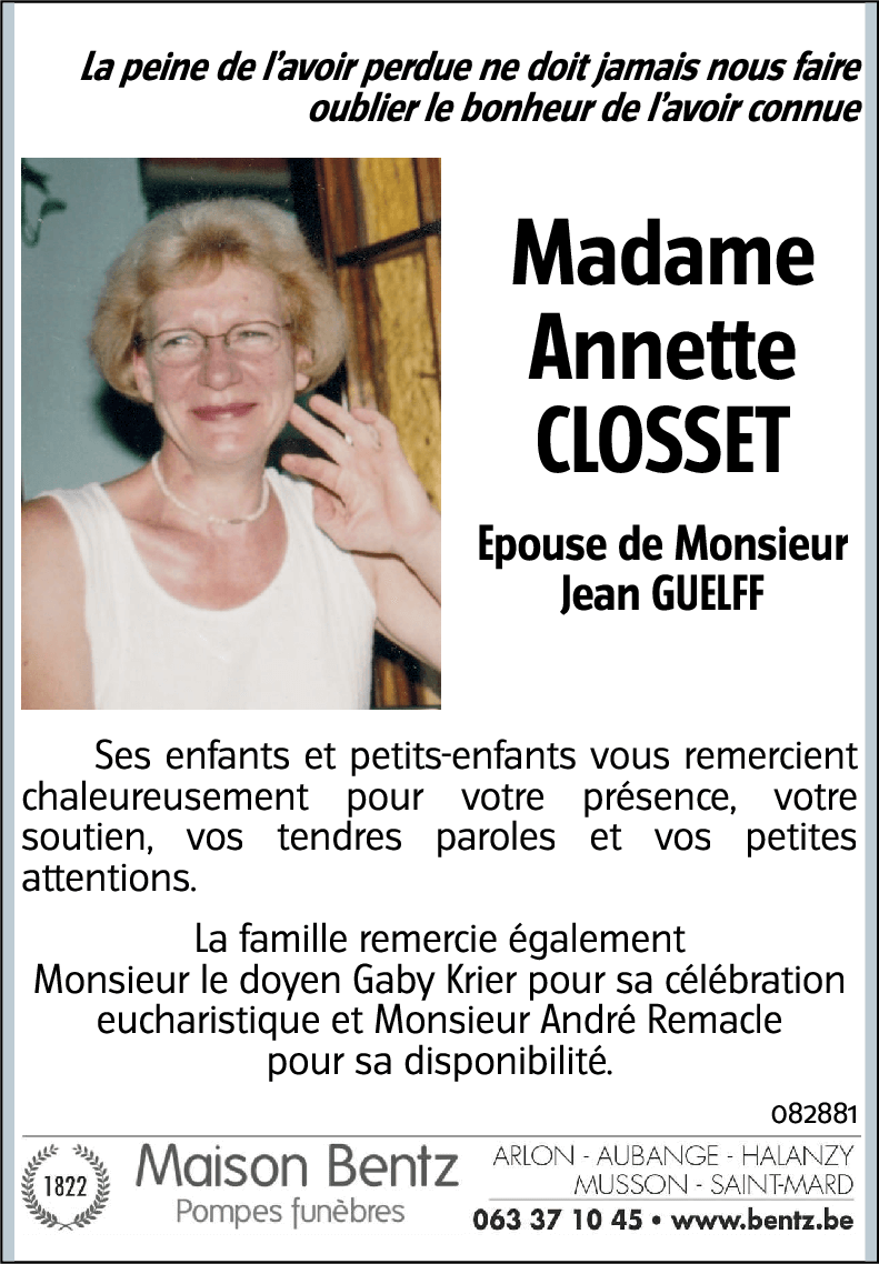 Annette CLOSSET