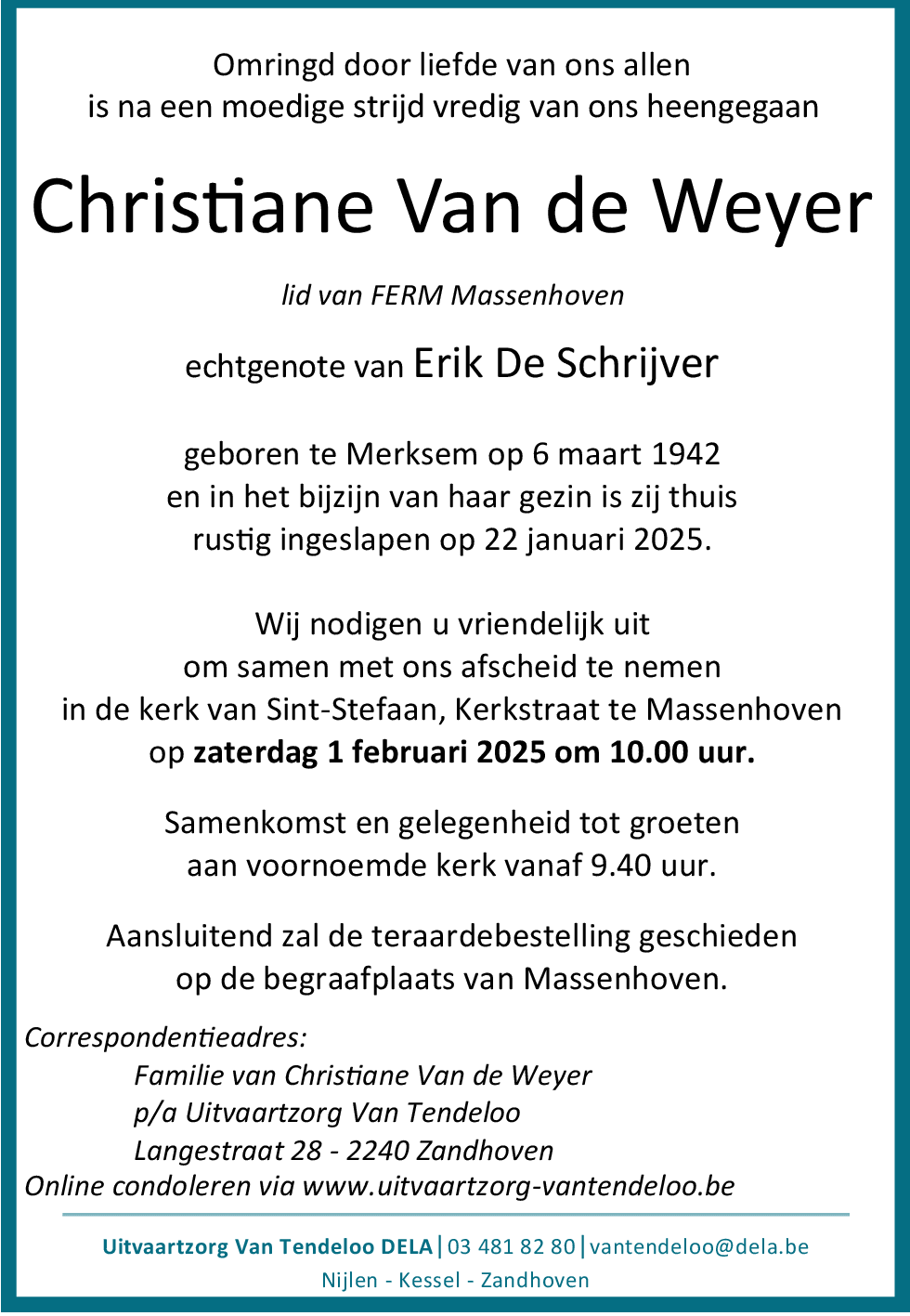 Christiane Van de Weyer