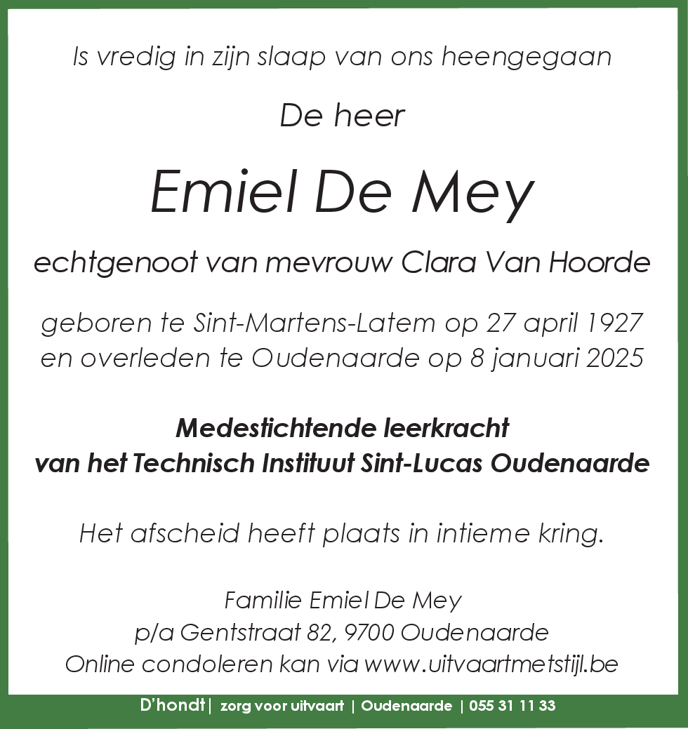 Emiel De Mey