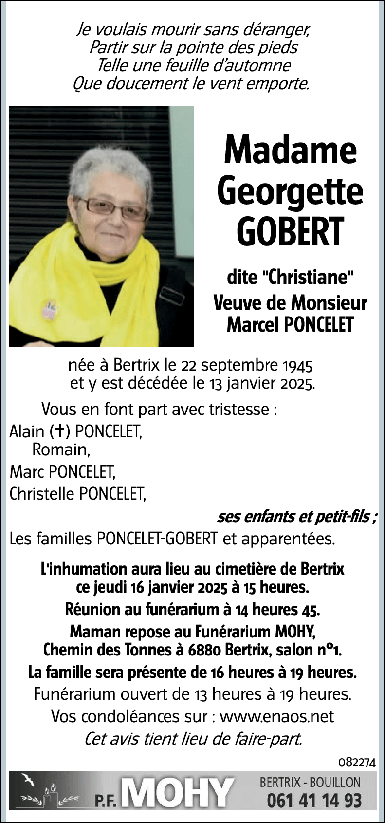 Georgette GOBERT